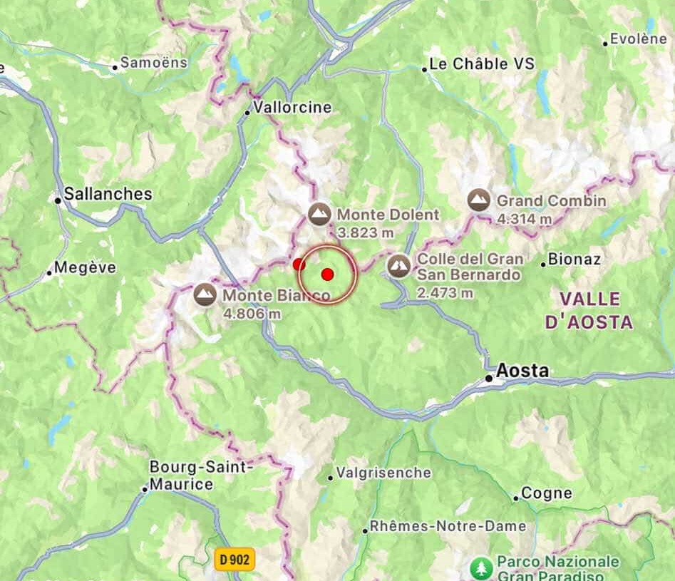 terremoto valle d'aosta