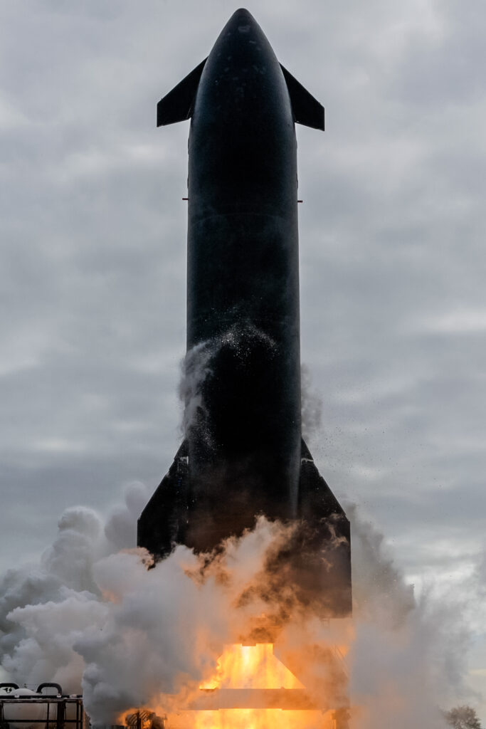 test fuoco statico starship