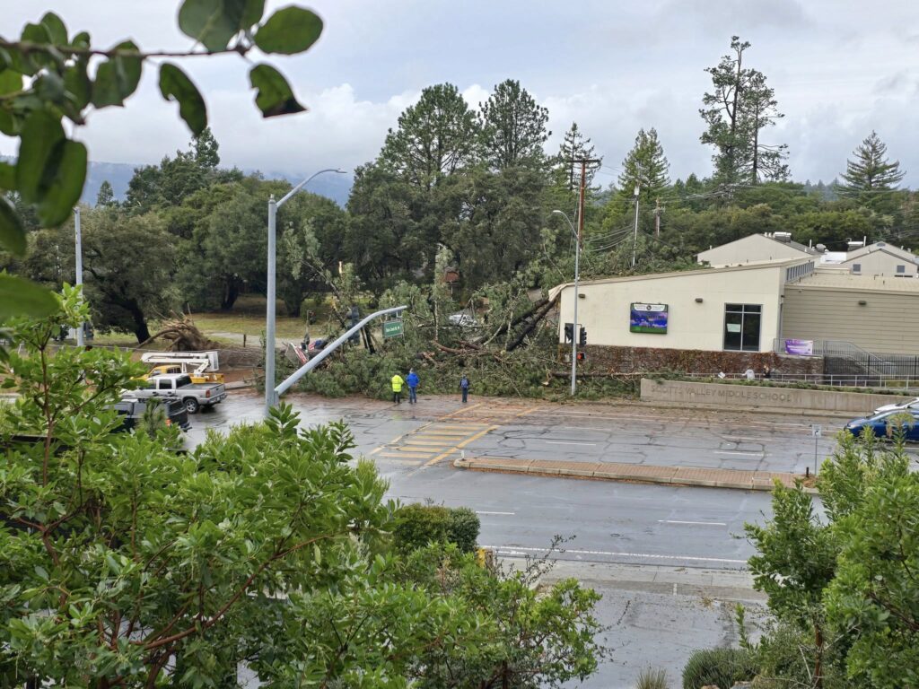 tornado scotts valley california usa maltempo
