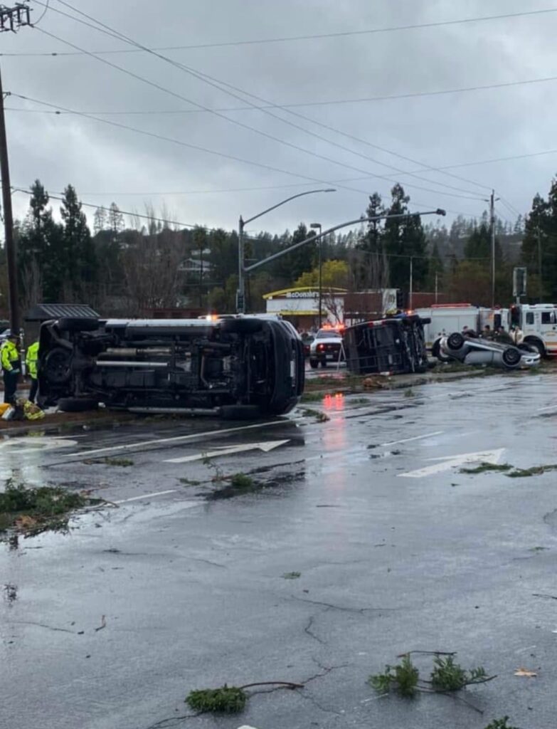 tornado scotts valley california usa maltempo