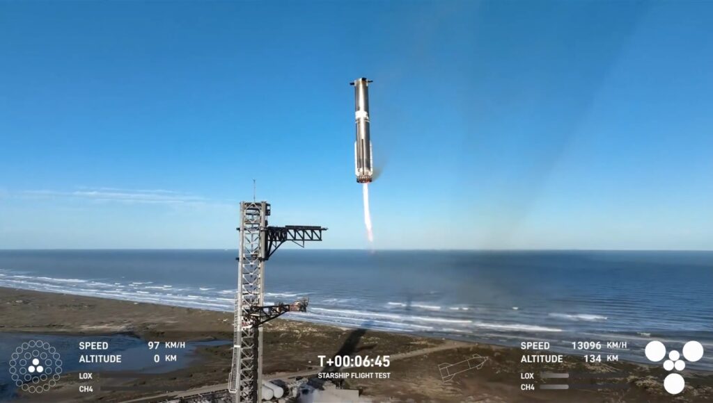 7 volo lancio starship spacex