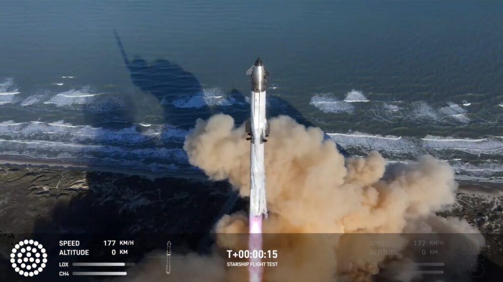 7 volo lancio starship spacex
