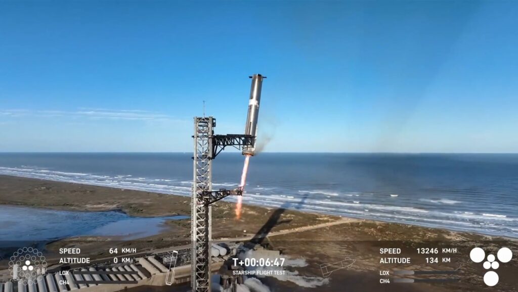 7 volo lancio starship spacex
