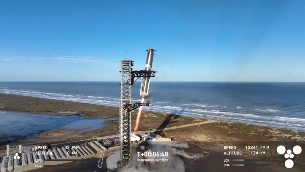7 volo lancio starship spacex