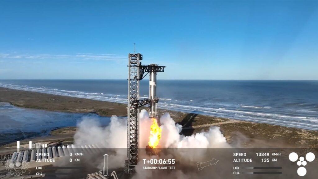 7 volo lancio starship spacex