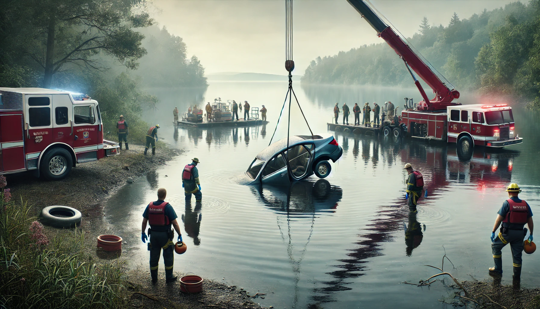 Tragico ritrovamento: l’auto di una donna scomparsa riemerge dal lago, il corpo è all’interno