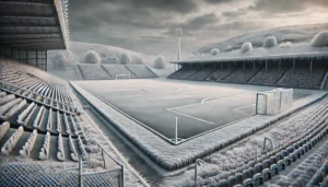 Campo calcio ghiacciato