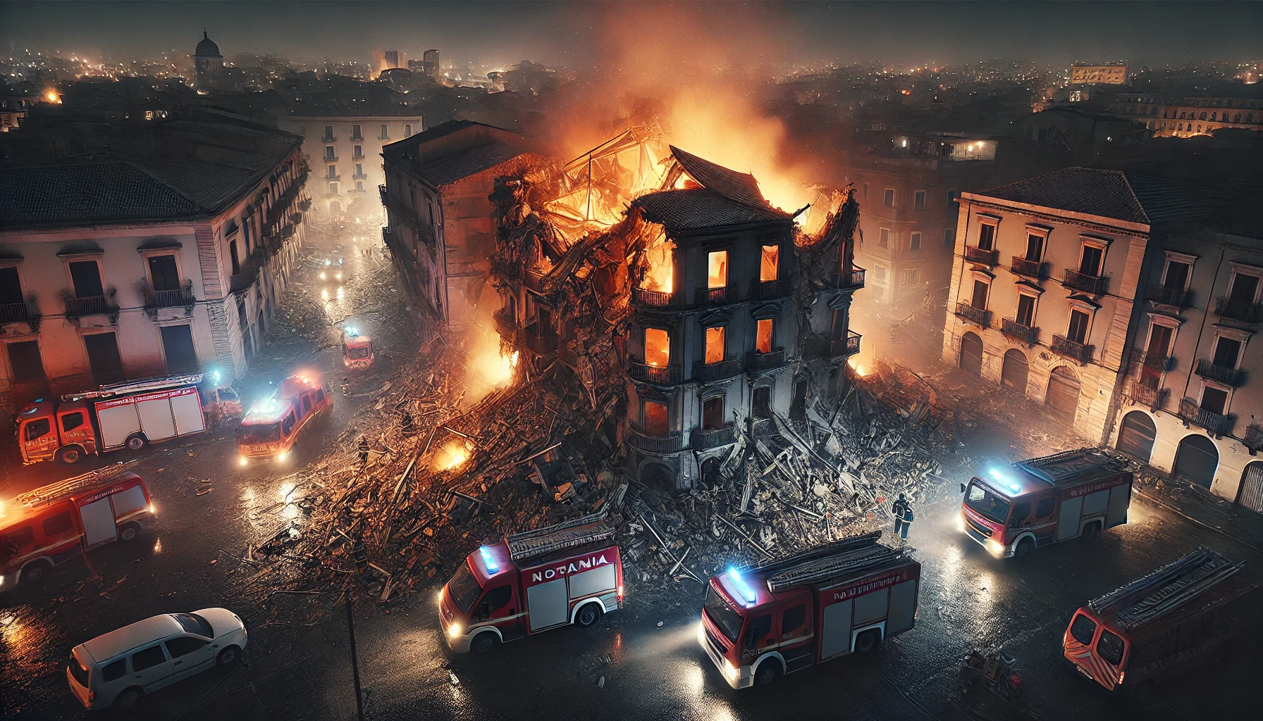 Boato a Catania, esplosione per fuga di gas: crolla una palazzina di tre piani