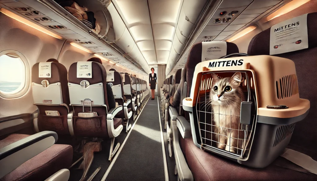 Gatto dimenticato aereo