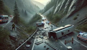 Incidente autobus montagna