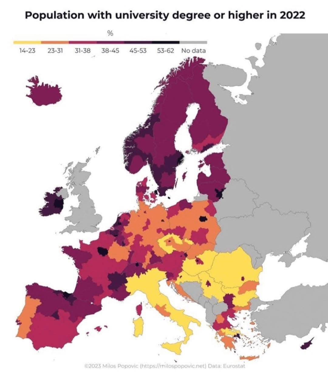 Livello istruzione Europa
