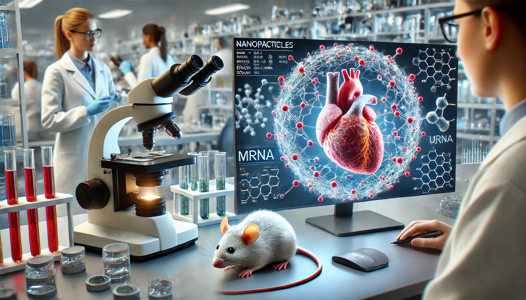 Nanoparticelle e mRNA: uno studio sui topi svela effetti inaspettati sul cuore
