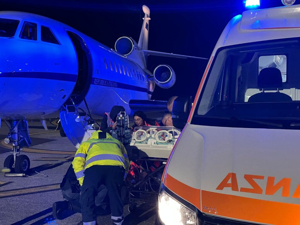 Neonato trasferito urgenza