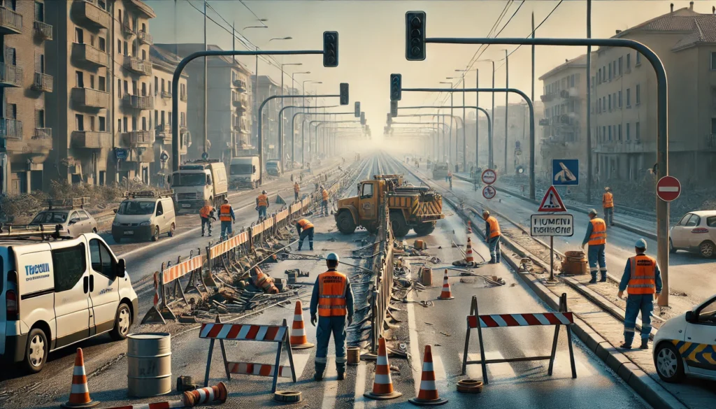 Strada chiusa Fiumicino