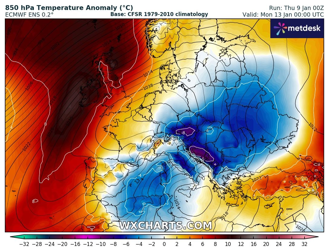 Temperature 11-13 gennaio