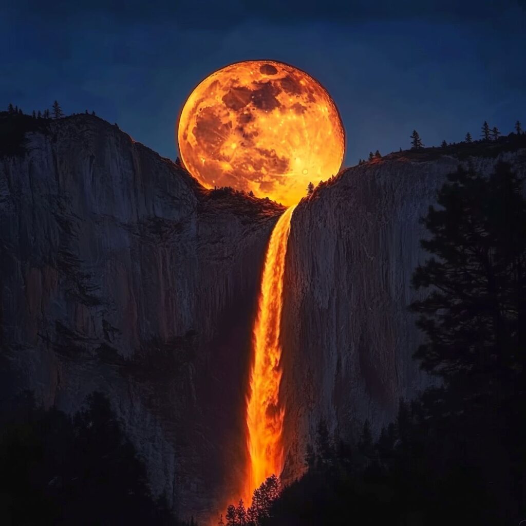 Yosemite luna piena