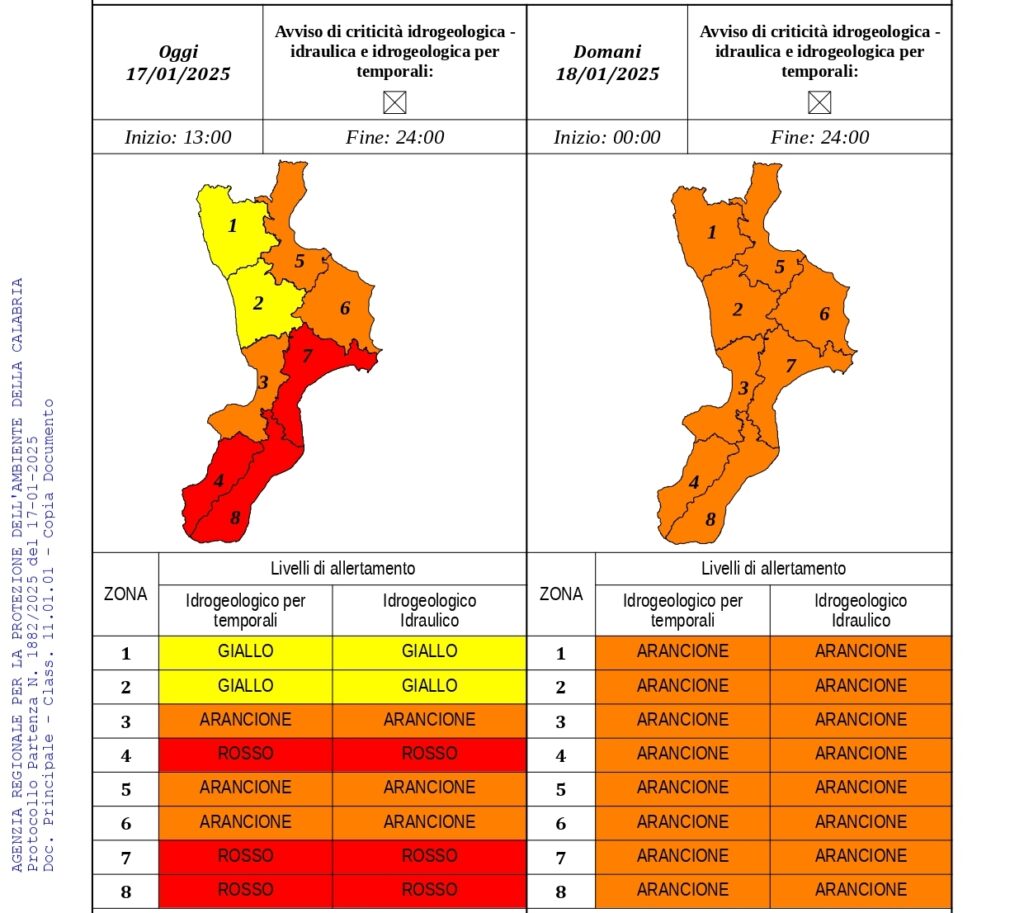 allerta meteo calabria