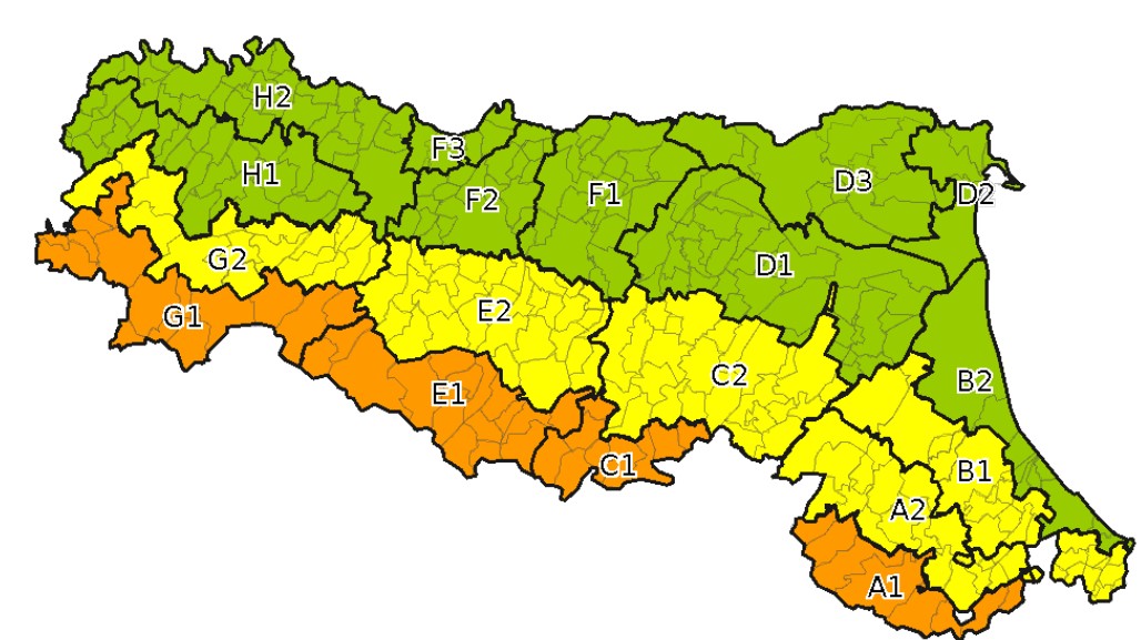 allerta meteo emilia romagna 2 gennaio