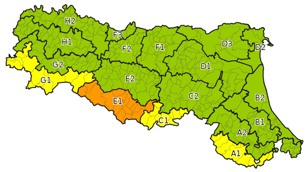 allerta meteo emilia romagna 8 gennaio