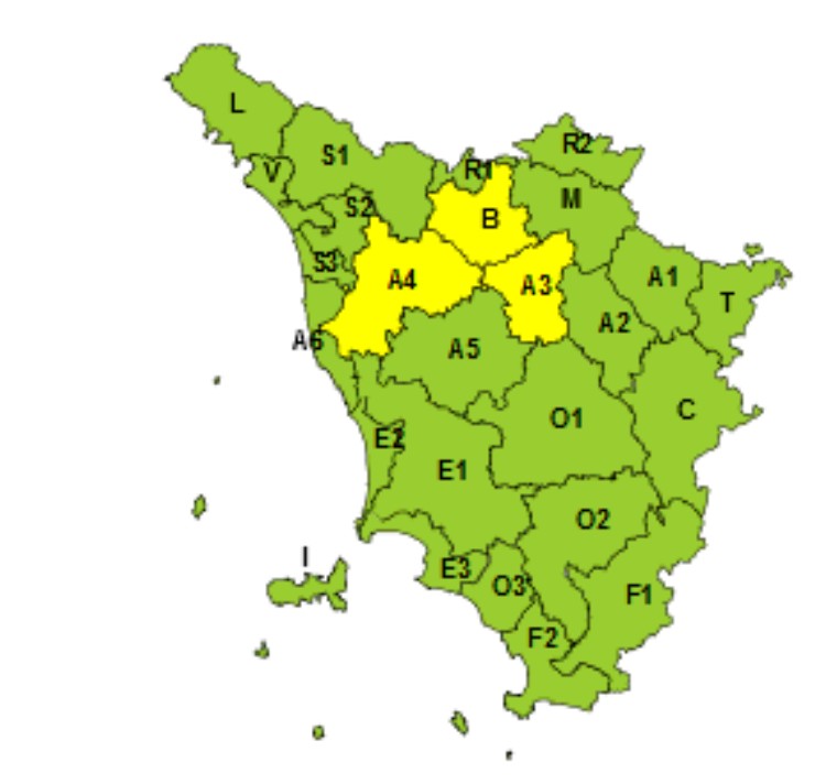 allerta meteo toscana 11 gennaio