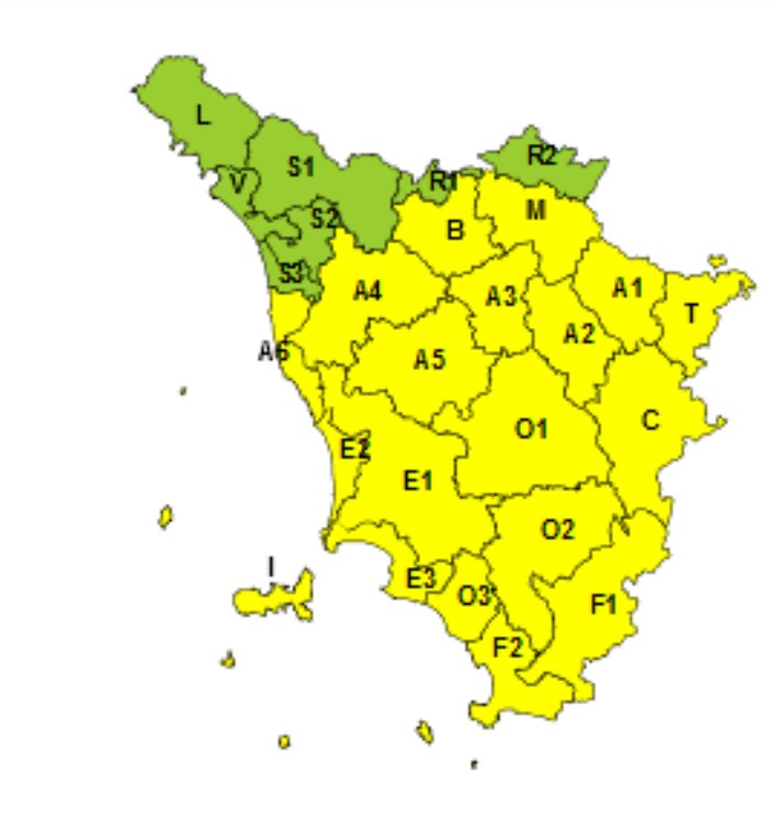allerta meteo toscana 12 gennaio