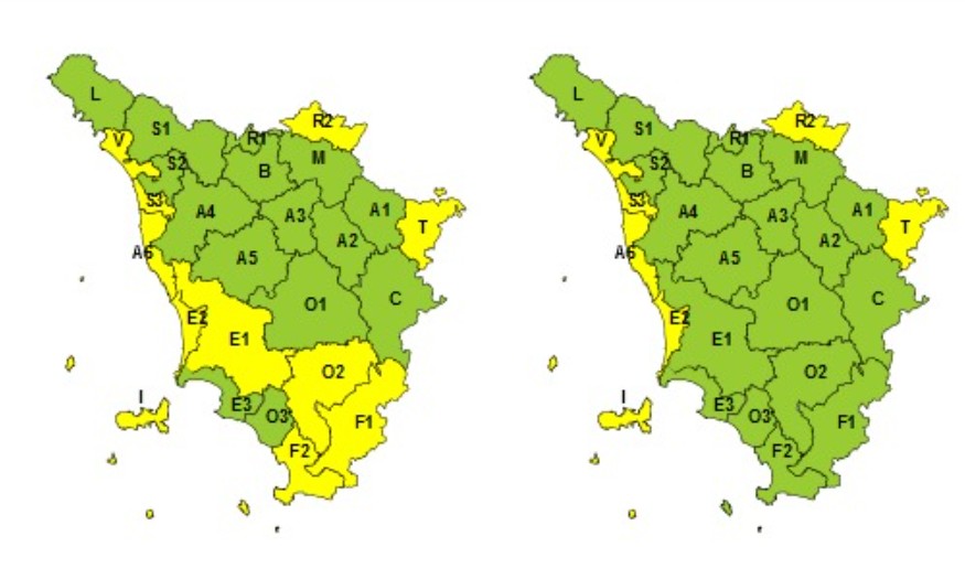allerta meteo toscana 28-29 gennaio