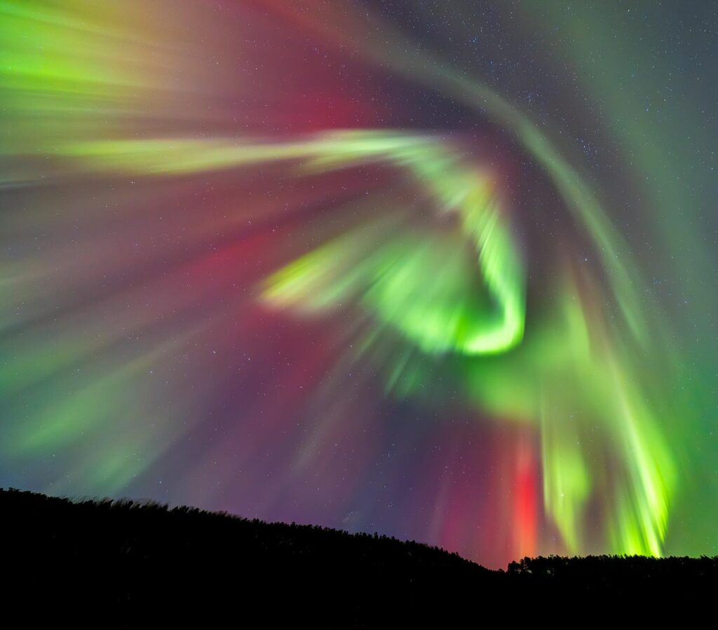 aurora norvegia capodanno tempesta geomagnetica