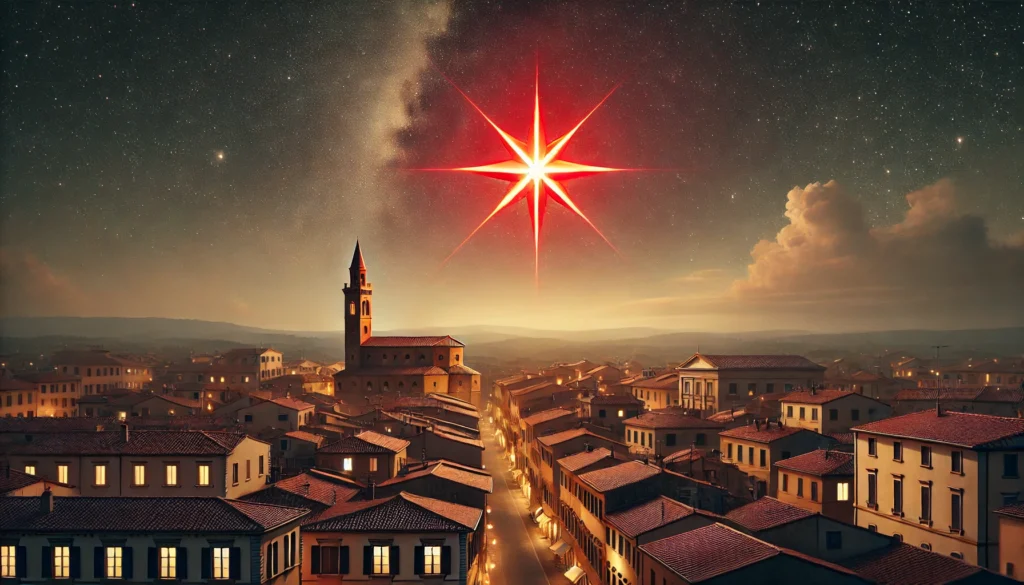 luminosa stella rossa marte