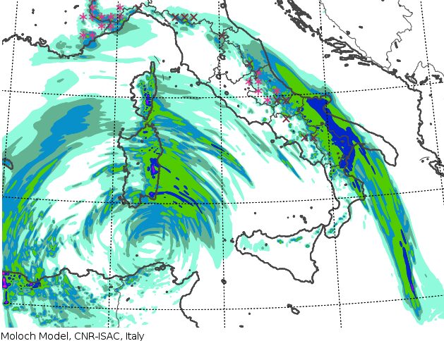 Tempesta Gabri, maltempo in risalita: piogge torrenziali e alto rischio criticità | DATI e MAPPE