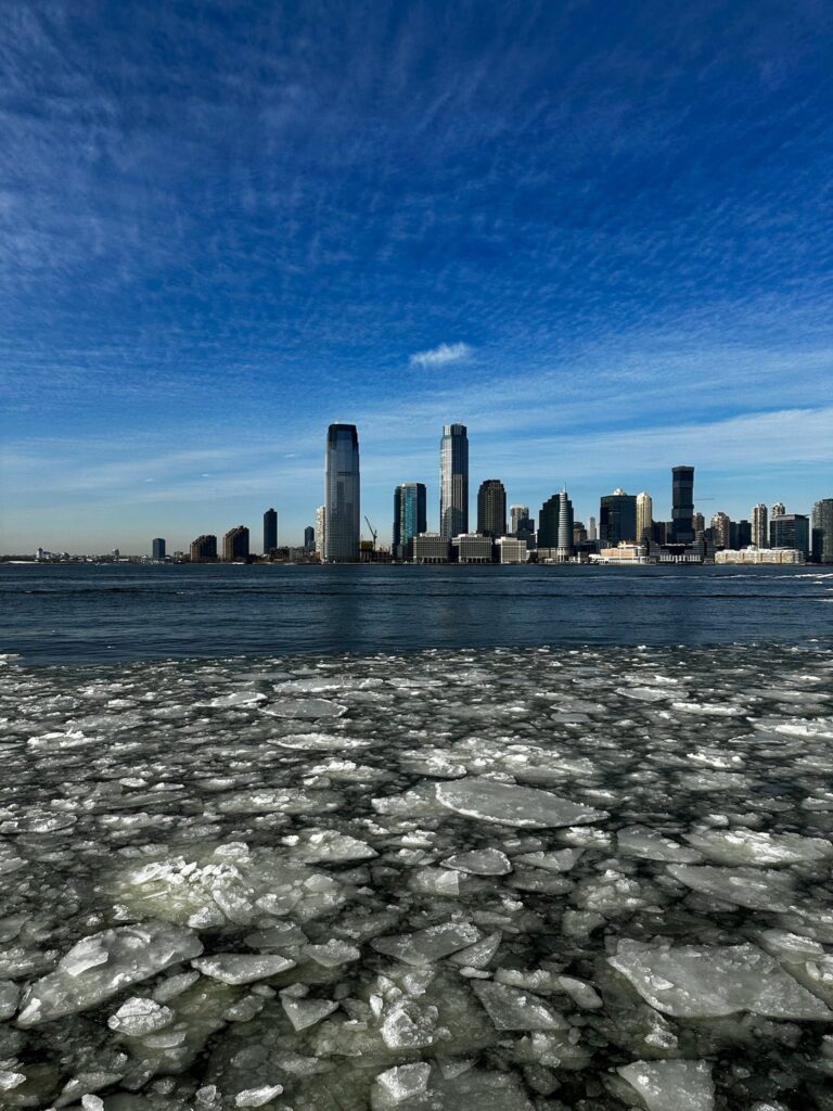 new york fiume hudson congelato