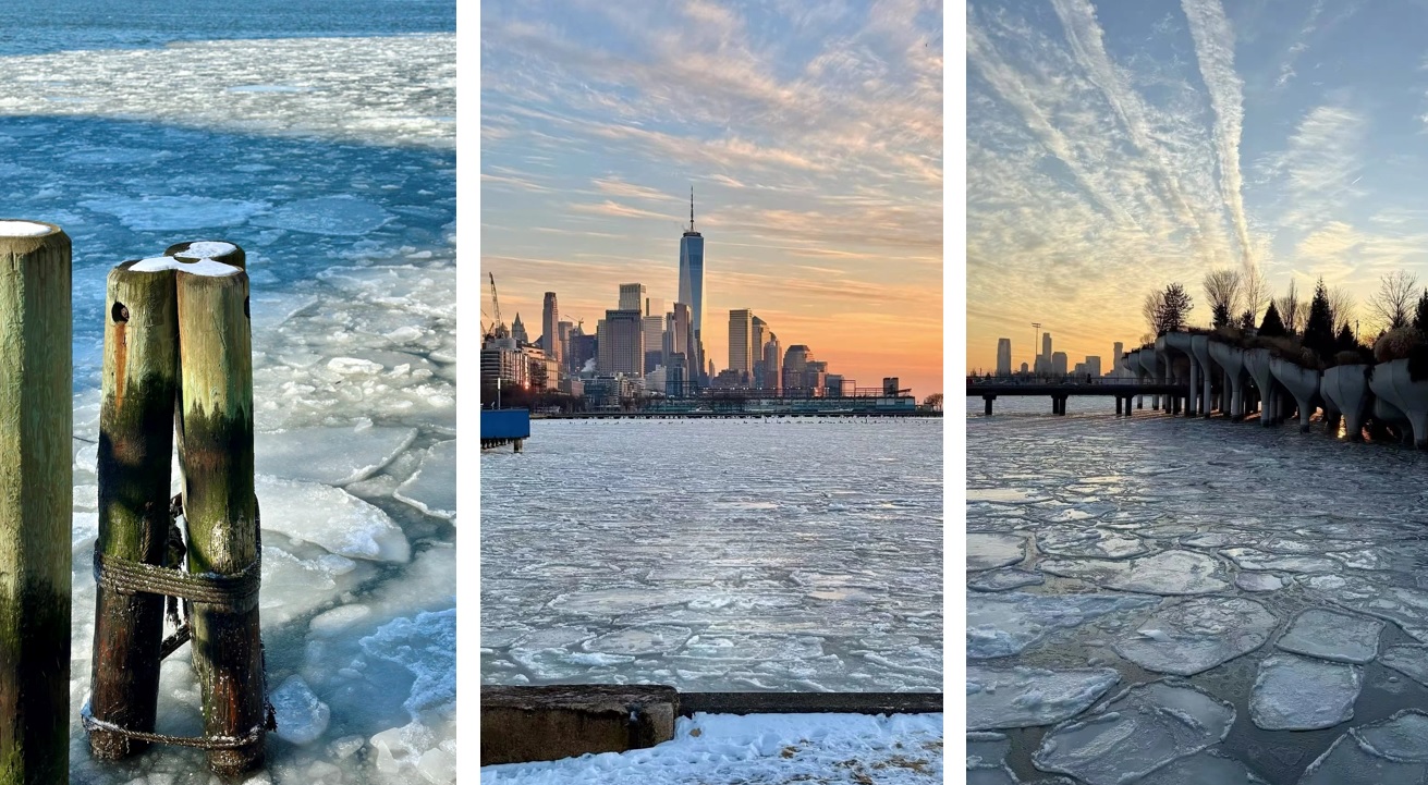 Ondata di freddo a New York, lo spettacolo del fiume Hudson congelato | FOTO e VIDEO