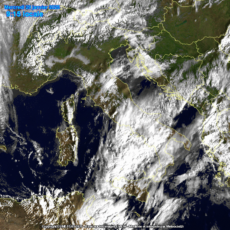satellite meteo 29 gennaio 2025