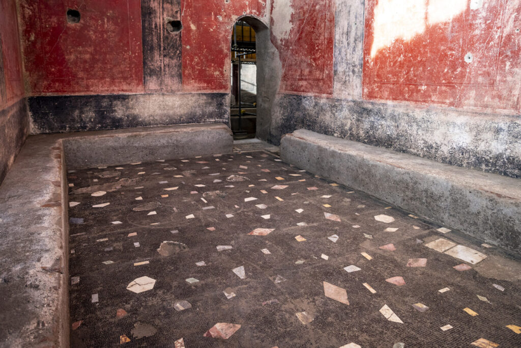 scoperta pompei terme private sala banchetto