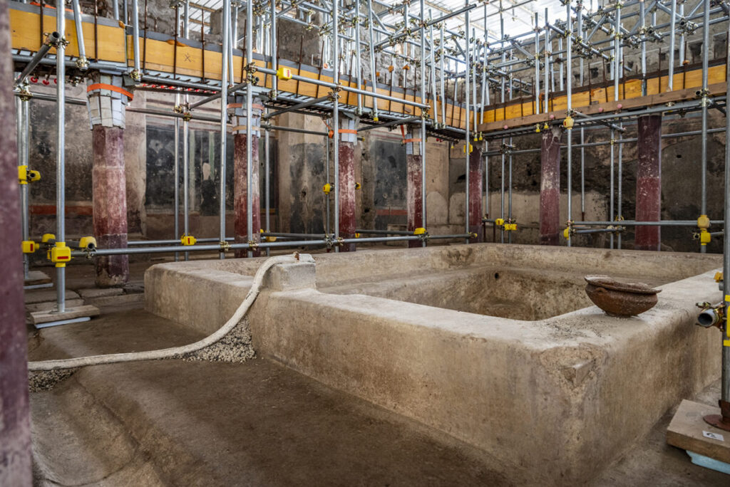 scoperta pompei terme private sala banchetto