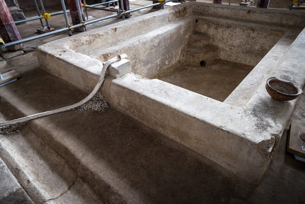 scoperta pompei terme private sala banchetto