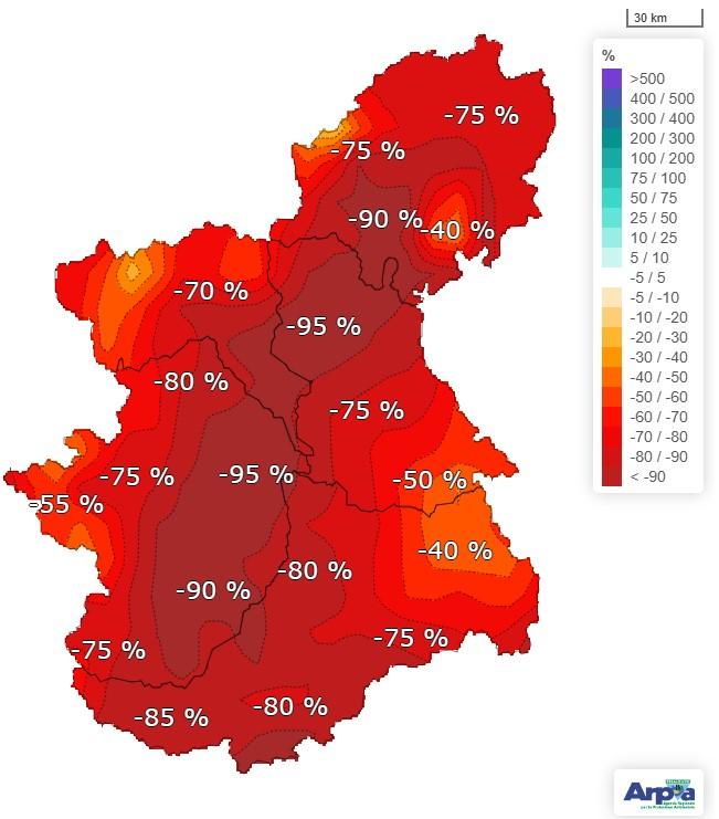 situazione idrica piemonte