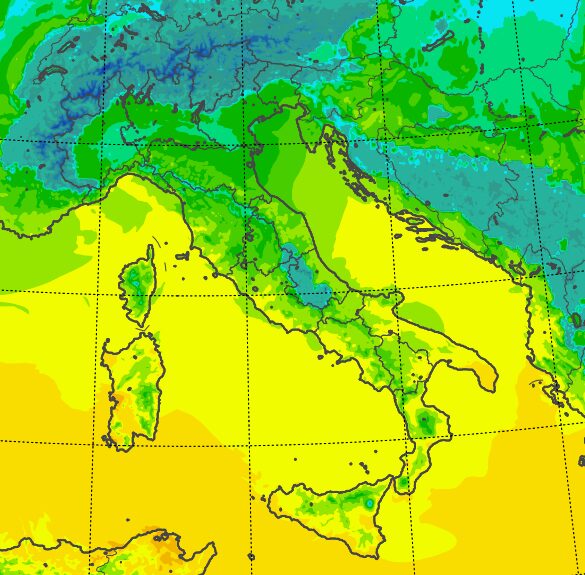 temperature massime 1 gennaio 2025