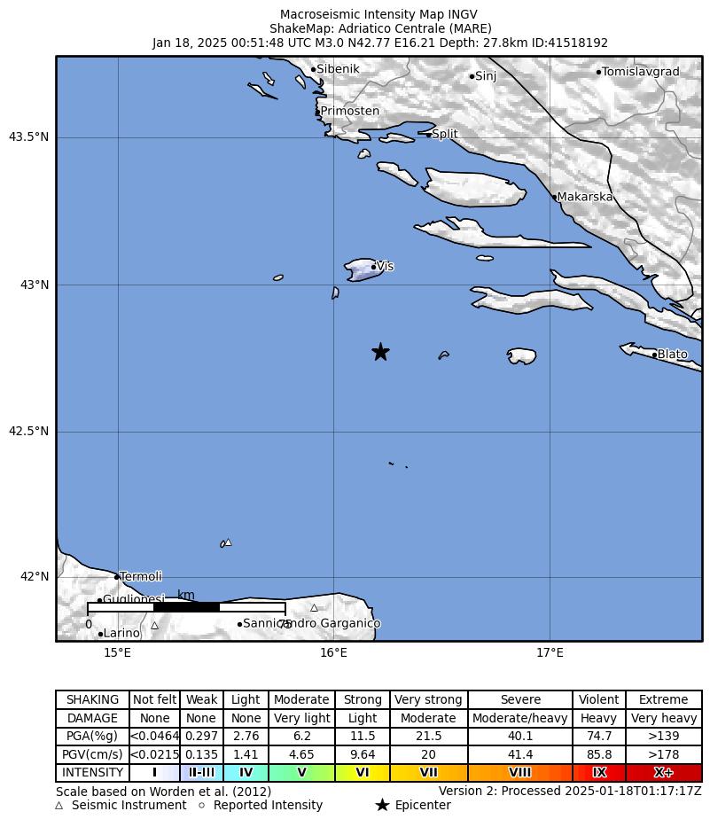 terremoto adriatico croazia