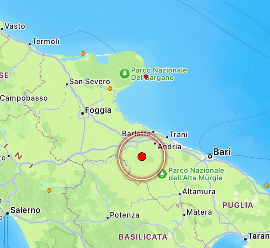 terremoto minervino murge puglia