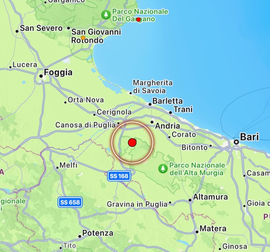 terremoto minervino murge puglia