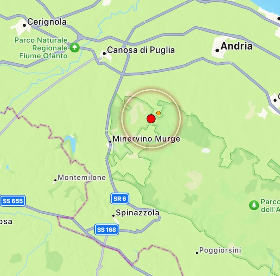 terremoto minervino murge puglia