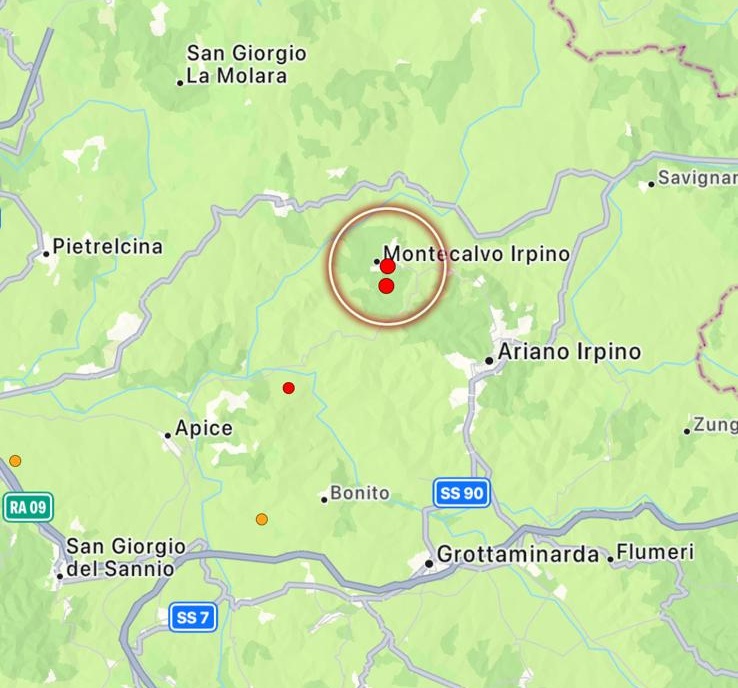 terremoto montecalvo irpino campania
