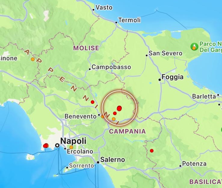 terremoto montecalvo irpino campania