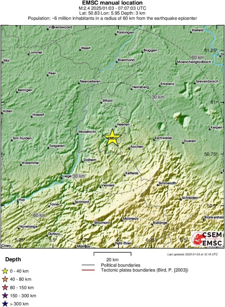 terremoto oggi germania paesi bassi