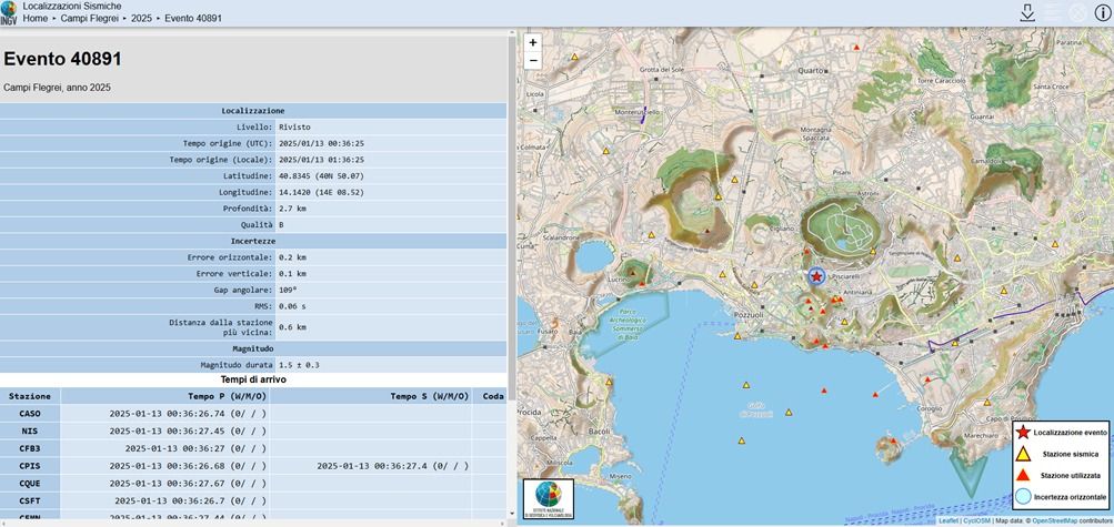 terremoto pozzuoli campo flegrei
