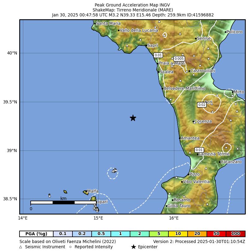 terremoto tirreno calabria