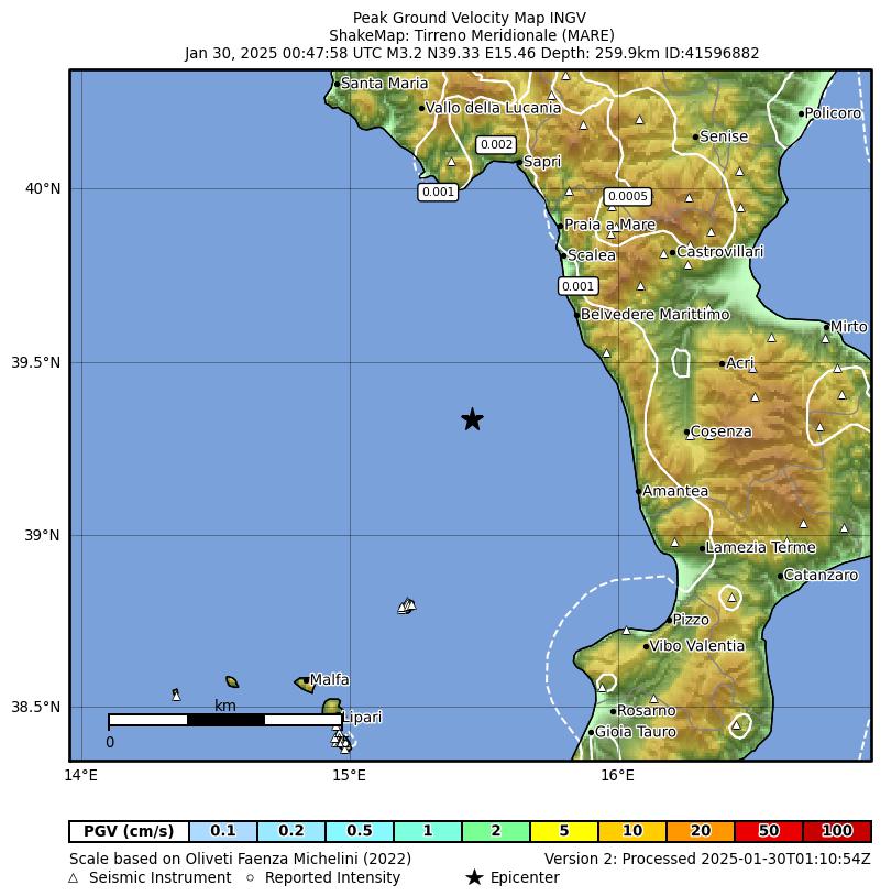 terremoto tirreno calabria