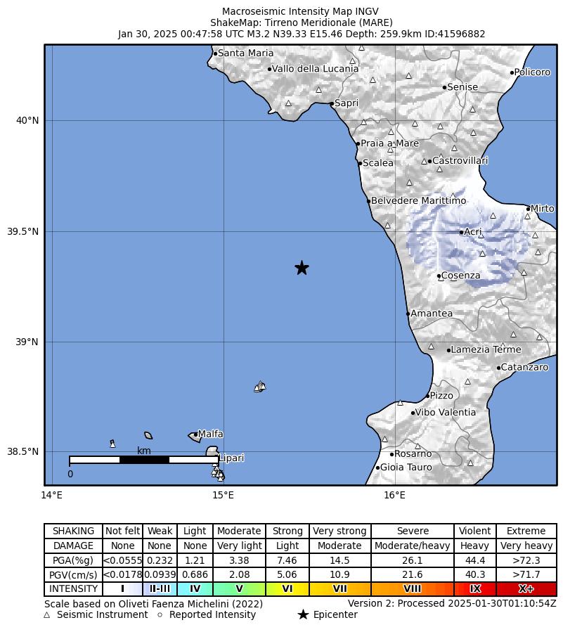 terremoto tirreno calabria