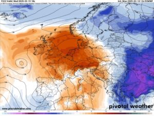 Anomalie di temperatura 19 febbraio