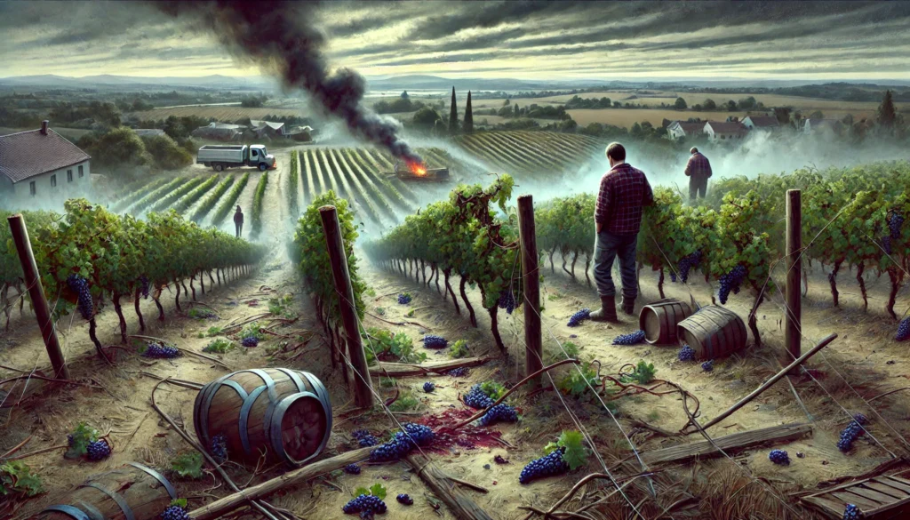 Atto vandalico vigneto